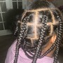 Kid's Cornrows with weave