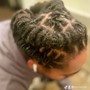 strand twist above shoulder