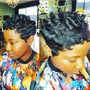 Virgin Relaxer Pixie Cut & Style