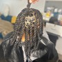 Bantu knots On Ends Of Softlocs