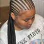 Feed-In Cornrows With Hair