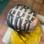 12+ Braids(Full Head, Low Taper)