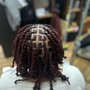 Kids box braids and haircut (top of head)