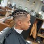 Two strands and undercut haircut