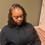 Goddess faux locs retouch