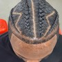 Men Straight Back Cornrows