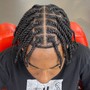 Men Straight Back Cornrows