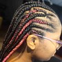 Meduim Half Box braids/ Feed In Braids