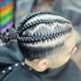 Cornrows 2-6 (top of head only)