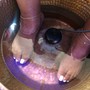 Add gel to a pedicure spa