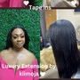 Silk press with keratin treatment