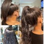 Sew in with leave out