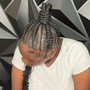 Stitch ponytail(6 to 8 braids) Hair included