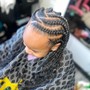 Small Feed In Braids / Sew In Mohawk