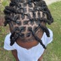 Two stand twist on natural hair with wash