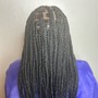 Small knotless Braids Midback