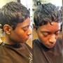 Virgin Relaxer Pixie Cut & Style