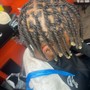 Loc maintenance & Rope twist (shaved sides)