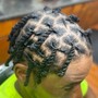 2 Braids with hair added in