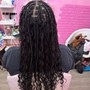 ADD ON  human hair boho knotless braids (extra full curls)