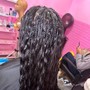 ADD ON  human hair boho knotless braids (extra full curls)