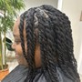 Large Knotless Braids(Mid-back)