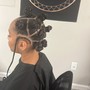 Bantu Knots with weave