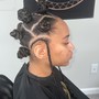 Bantu Knots with weave