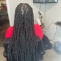 Loc retwist w/ added hair (2strands)