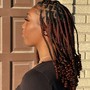 Takedown individual braids or soft locs, scalp treatment and simple style