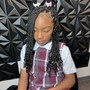 Kids Medium Mid-back Knotless Braids (11rys& under)