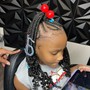 Kids Knotless Braids with Feedin Braids