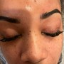 Eyelash Extensions, brow trim and tint