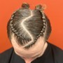 2-4 Straight-back Cornrows (Natural Hair)