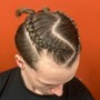 2-4 Straight-back Cornrows (Natural Hair)