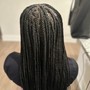 Small Knotless Boho Braids Long