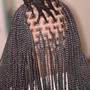 Small Knotless Boho Braids Long