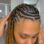 Feed in Braids W/Sew-In