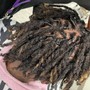 Loc attachments/extensions with hair