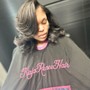 Relaxer touch up/ Roller set