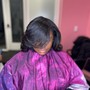 Relaxer touch up/ Roller set