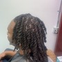 Two Strand Twist on Natural Hair (natural parts)