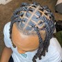 Extended CUBAN OR SPRING TWISTS over locs Midback