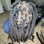 Extended CUBAN OR SPRING TWISTS over locs Midback