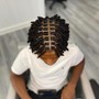 Large knotless braids-back length