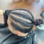 Cornrows 2-6 (top of head only)