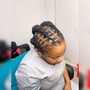 Kids ponytail cornrow with curly end(hair included)