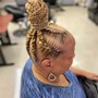 Feeder braids pony tail