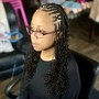 4 to 6 Cornrows w/hair included