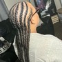 11-14 stitch braids w/braiding hair added